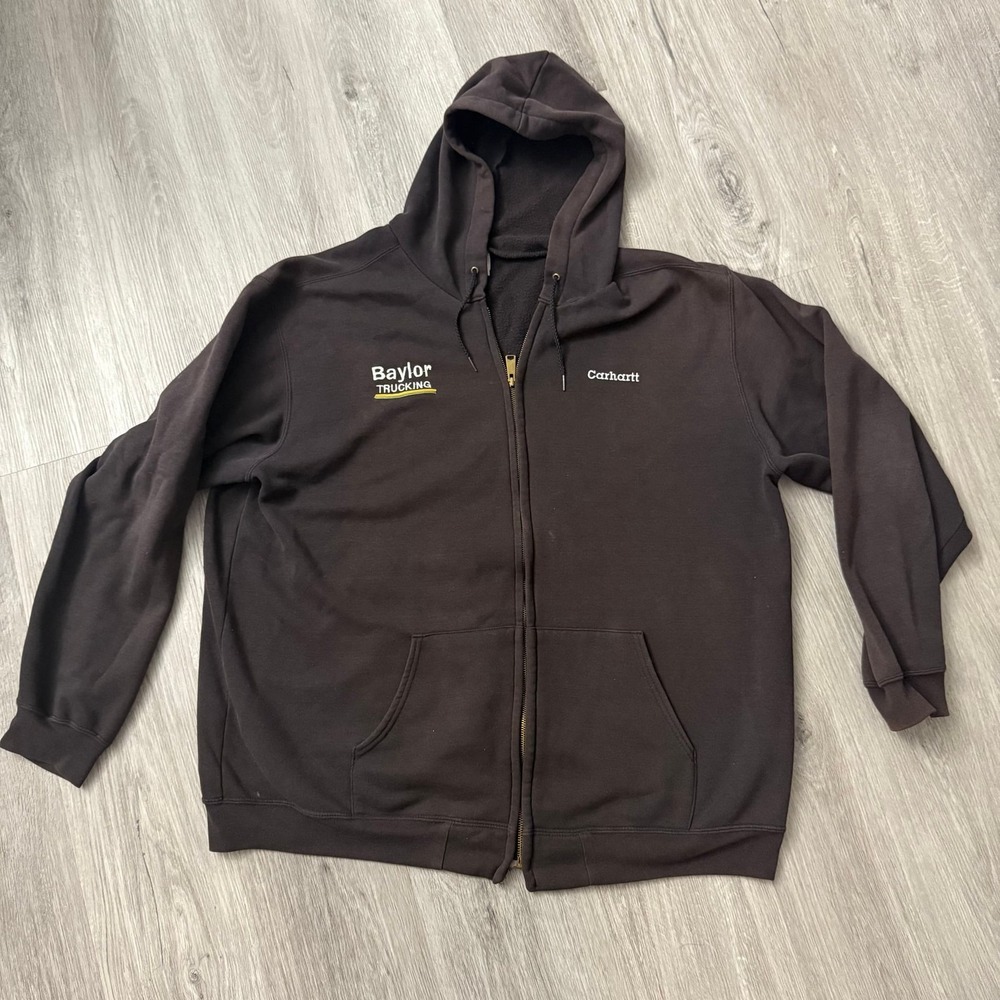 Vintage Carhartt K129 Full-Zip Hoodie Sweatshirt Thermal Lined Heavyweight